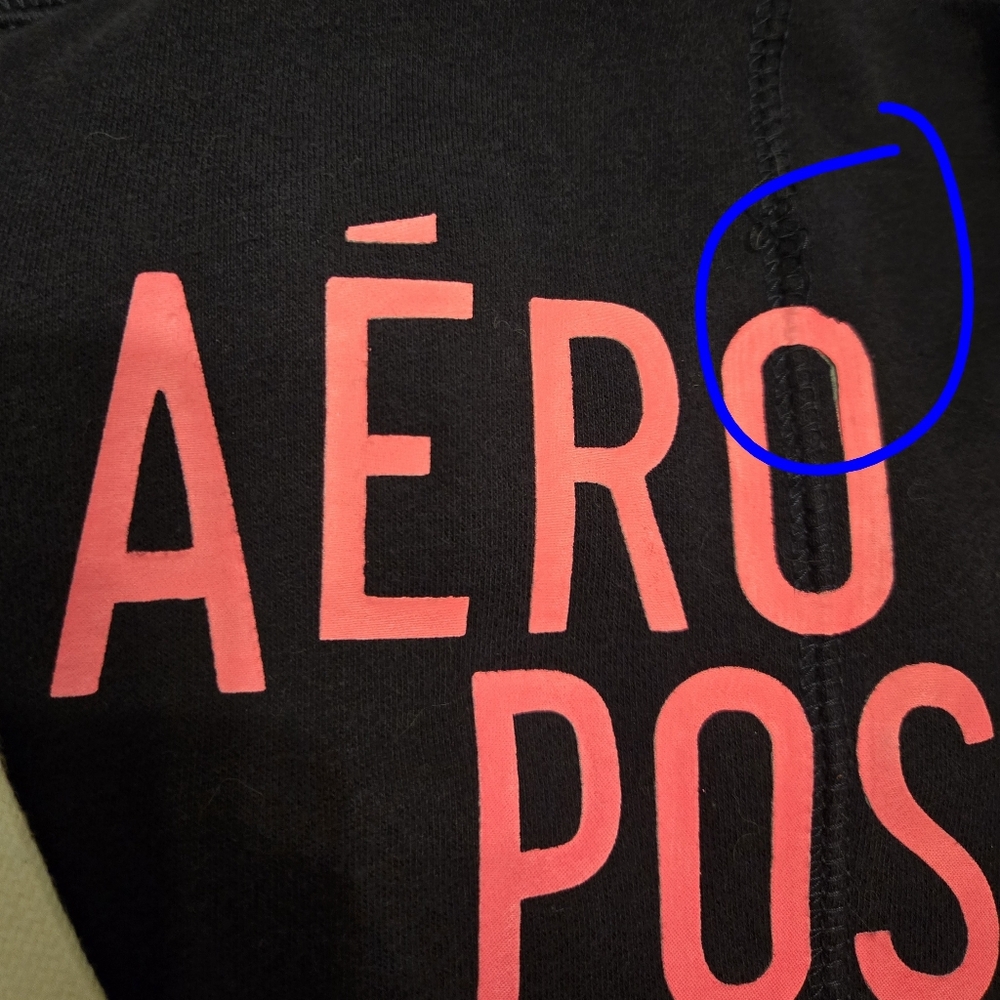 Aeropostale Joggers Lounge Pants Medium Navy Blue Pink 💕 - Picture 5 of 5